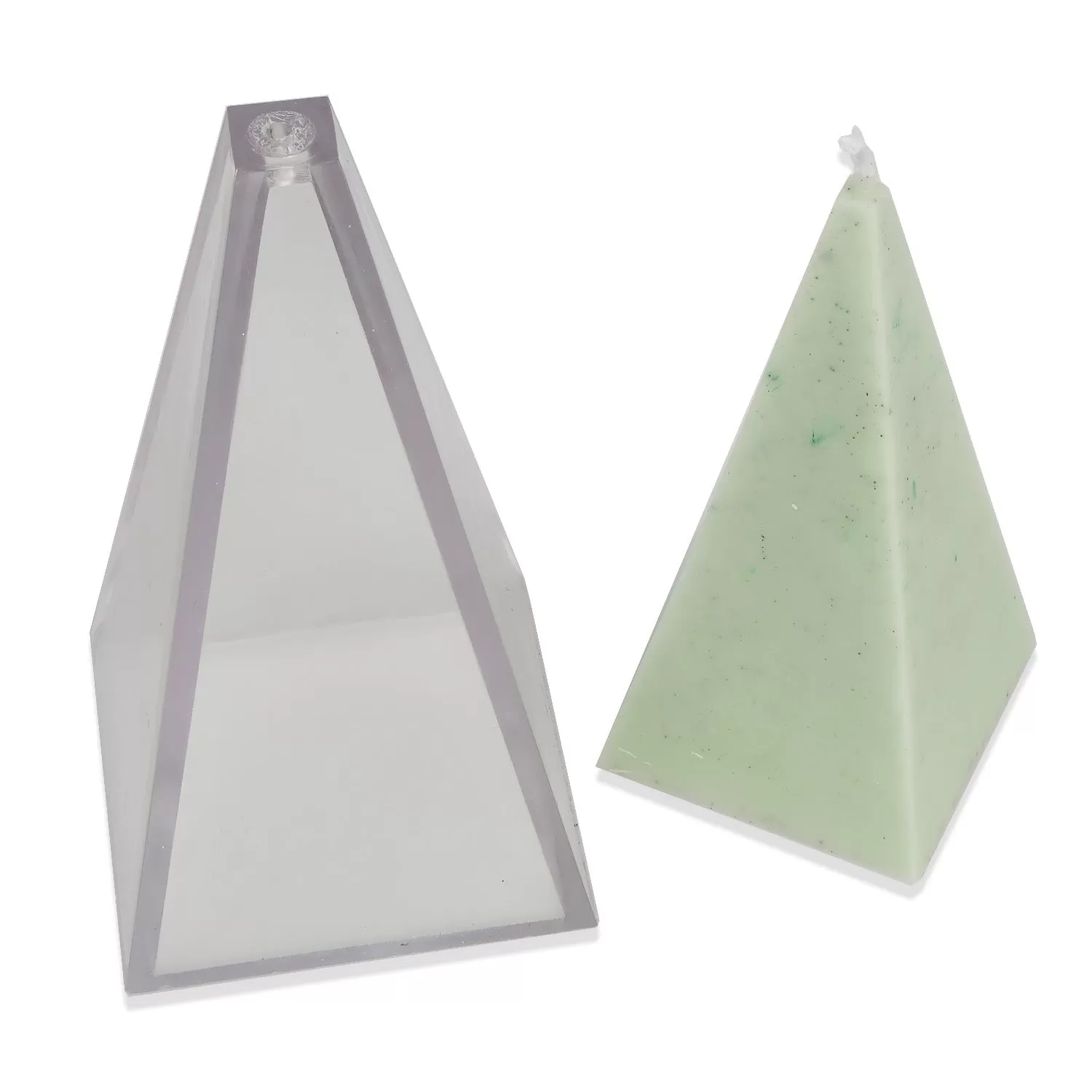 1 PCS Plastic Candle Mold, 3D Pyramid Shape Candle Mold, DIY Aroma Candle Mold for Wax 10362150