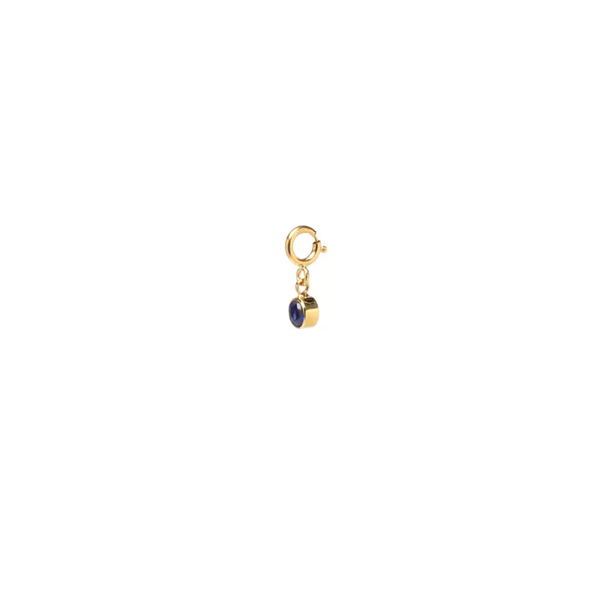 14k Single Blue Sapphire Charm | September Birthstone