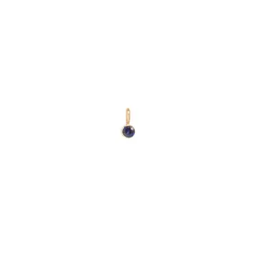 14k Single Blue Sapphire Charm | September Birthstone