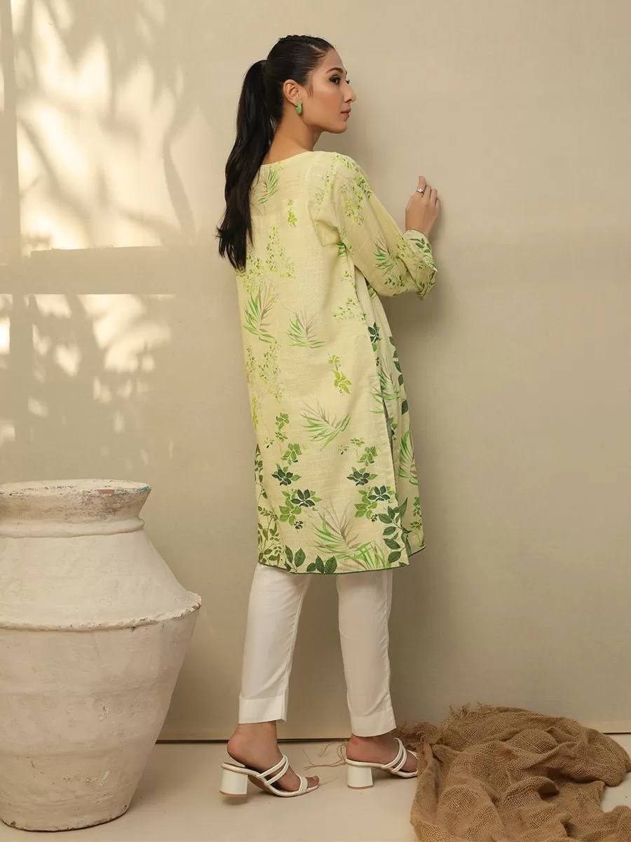 1pc - Stitched Basic Printed Khaddar Shirt