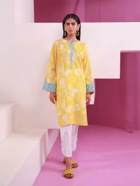 1pc - Stitched Basic Printed Lawn Silk Shirt