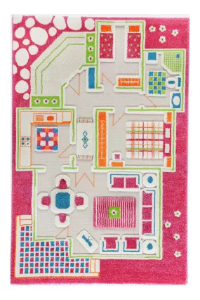 3D Play Rug - Playhouse Pink (Medium)