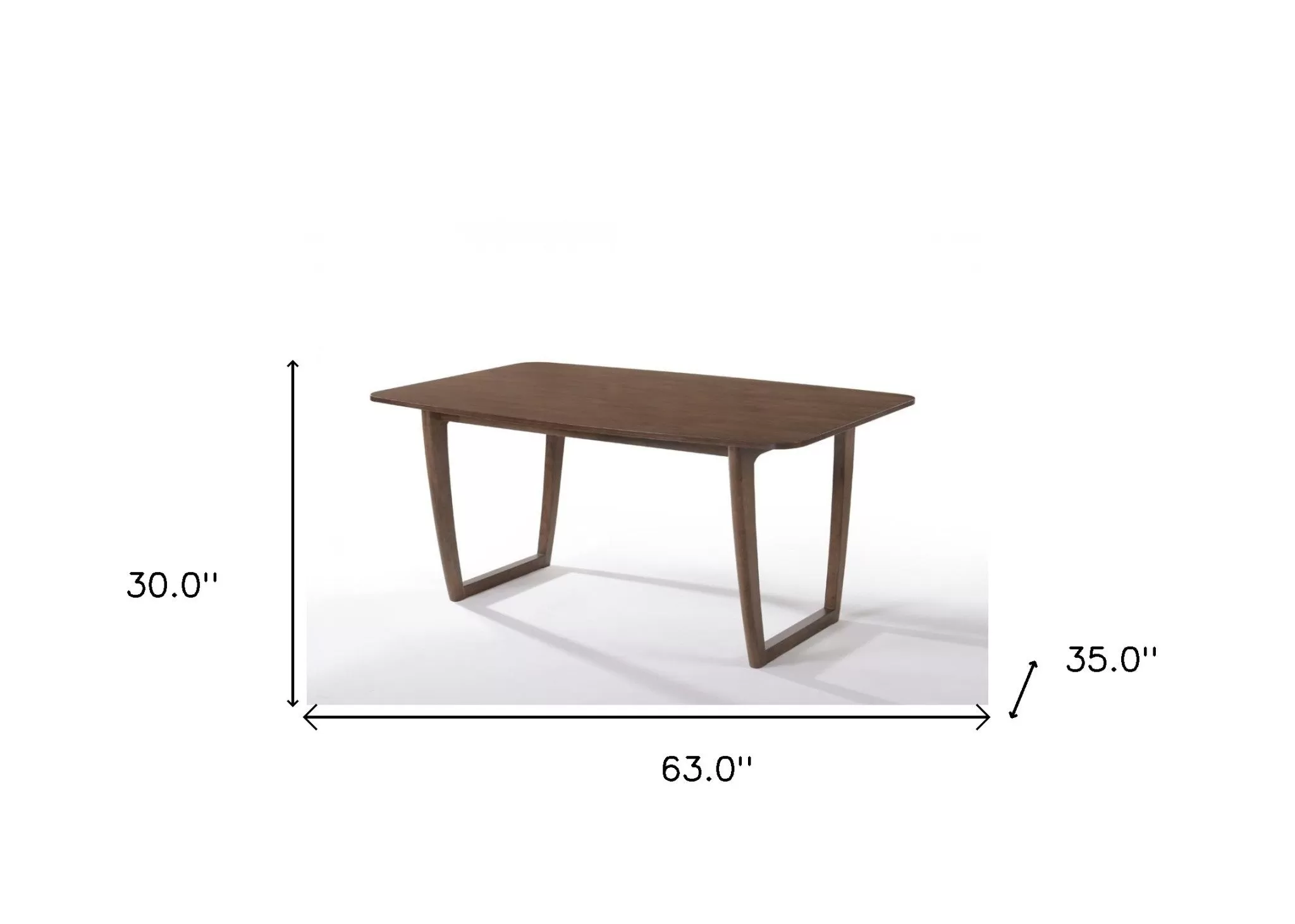 63 Walnut Rectangular Dining Table