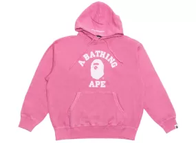 A Bathing Ape College Overdye Pullover Hoodie in Pink