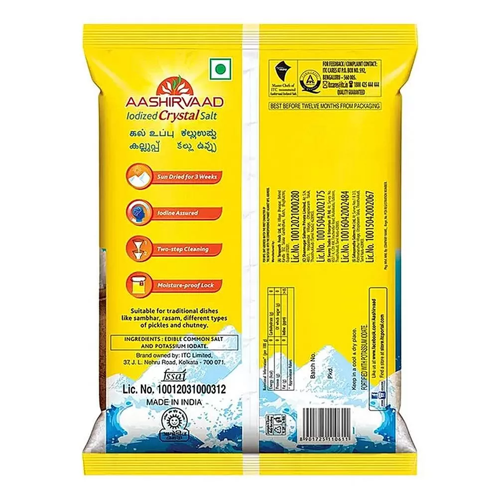 Aashirvaad Iodized Crystal Salt