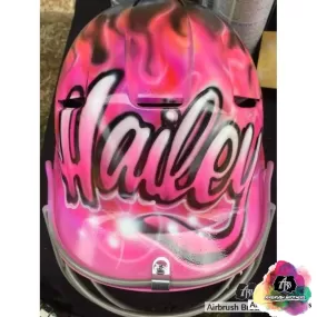 Airbrush Pink Flames Design