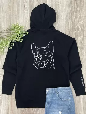 Australian Cattle Dog Zip Front Hoodie