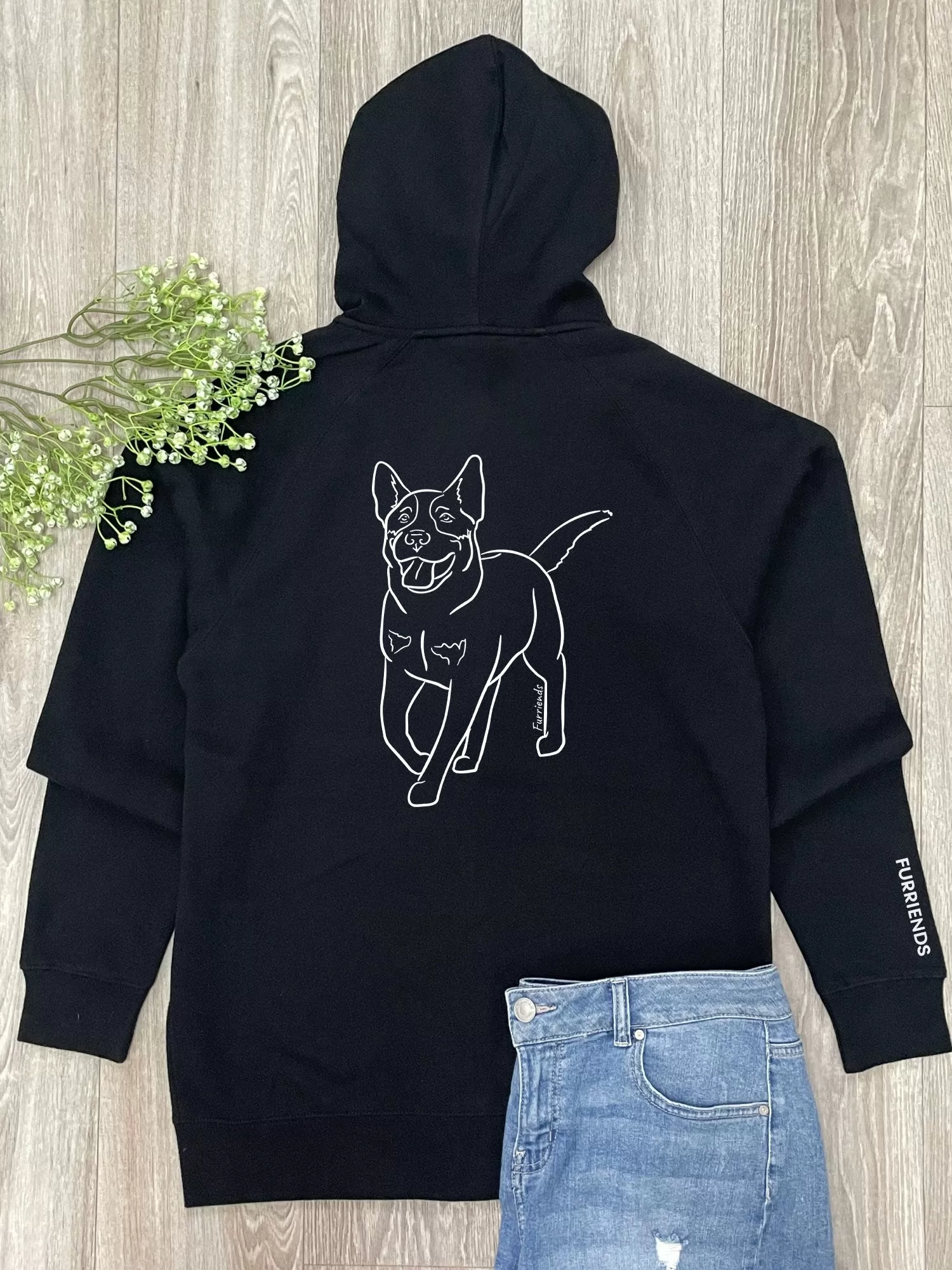 Australian Cattle Dog Zip Front Hoodie