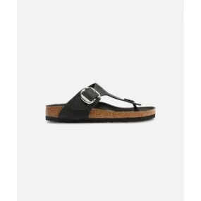 Birkenstock Gizeh Big Buckle Oiled Leather Black Sandals