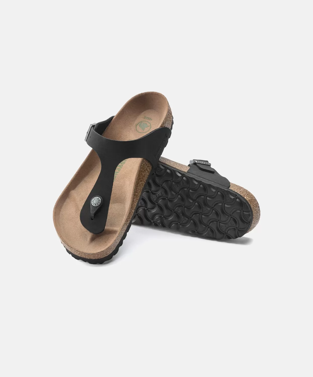 Birkenstock Gizeh BirkiBuc/Microfibre Earthy Black Vegan Sandals