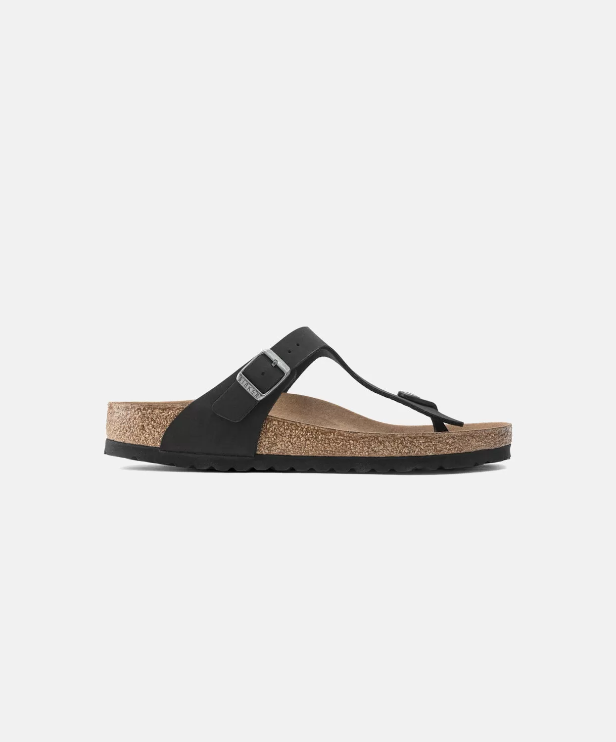 Birkenstock Gizeh BirkiBuc/Microfibre Earthy Black Vegan Sandals