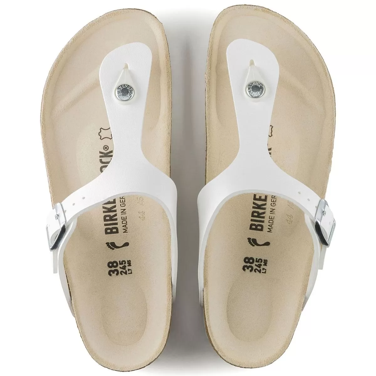 Birkenstock Gizeh Birko-Flor White Sandals