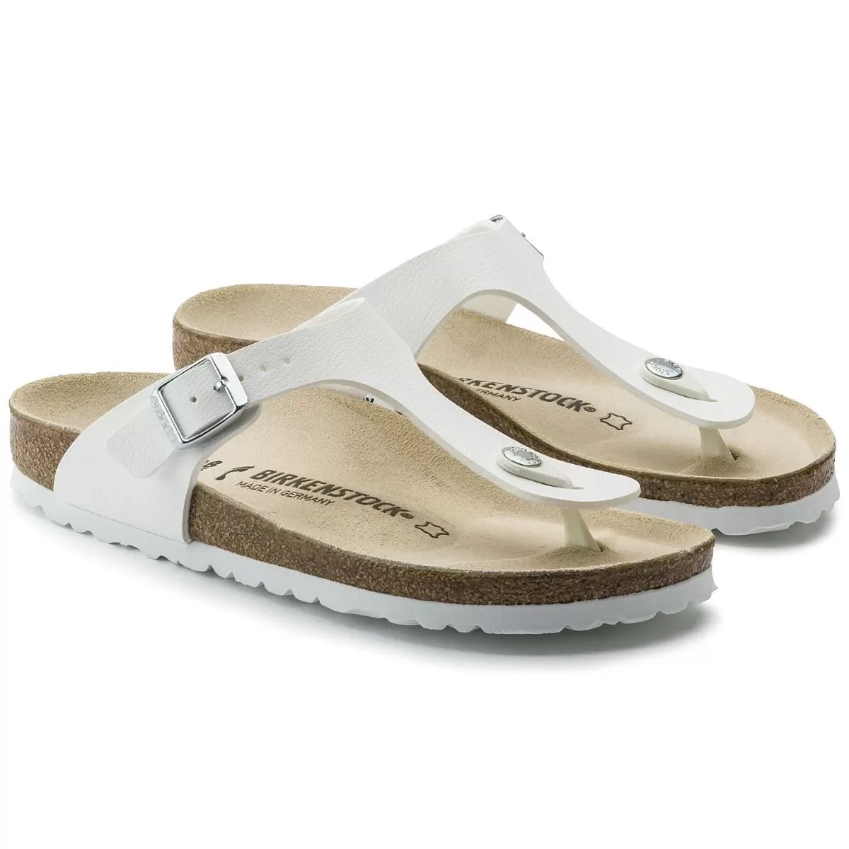 Birkenstock Gizeh Birko-Flor White Sandals