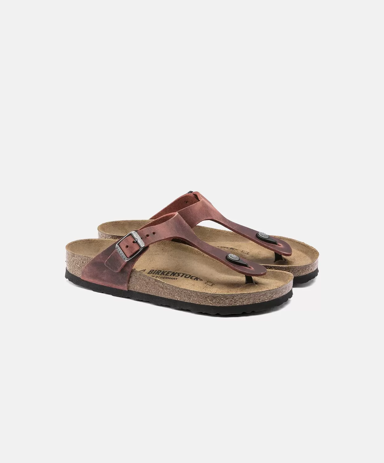 Birkenstock Gizeh Oiled Leather Earth Red Sandals