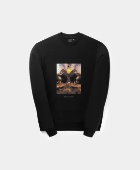 Black Landscape Oversized Sweater