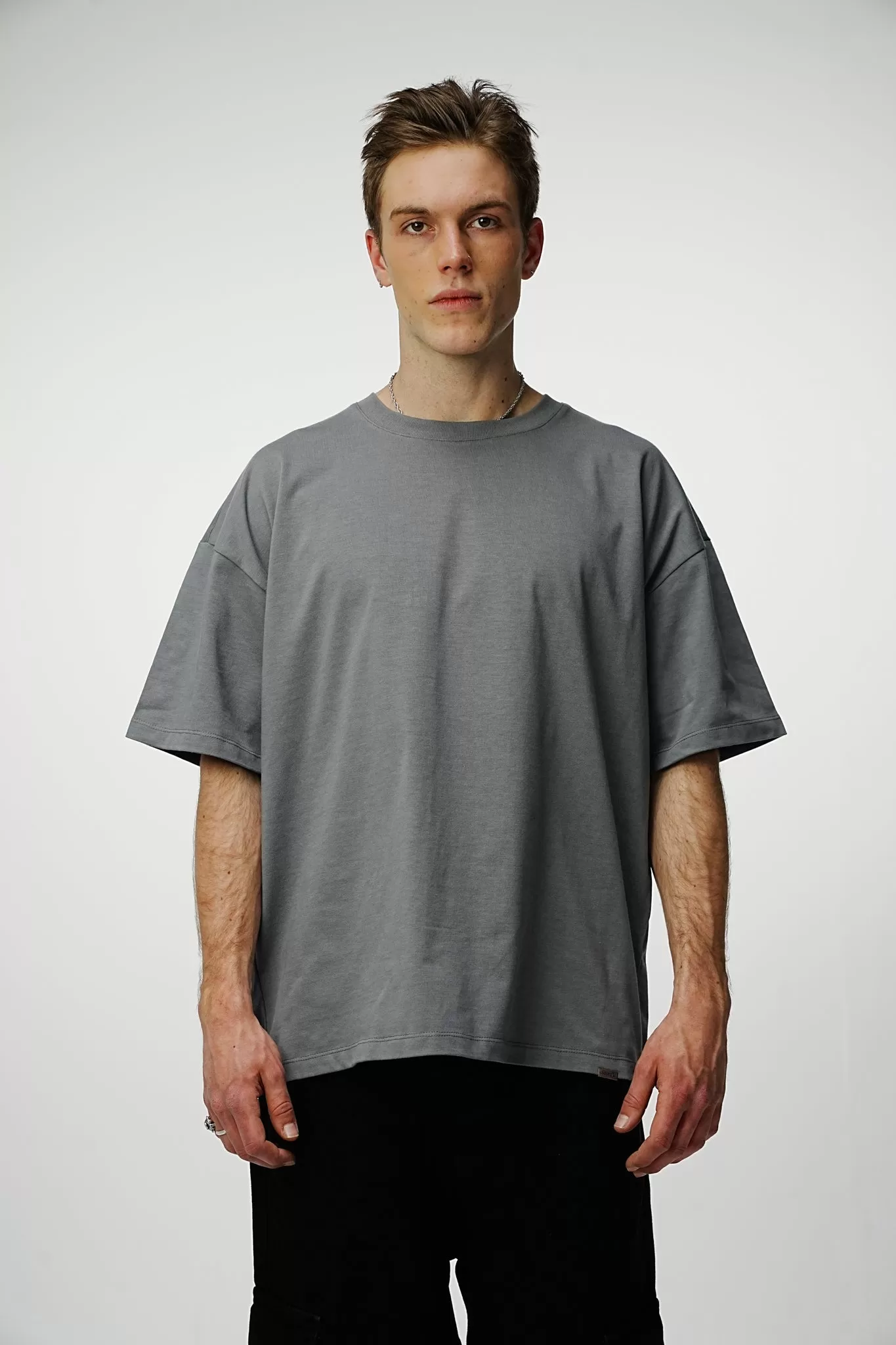 Blank 240GSM Oversized Tee - Smoked