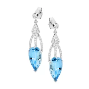 Blue Lace Aquamarine Earrings