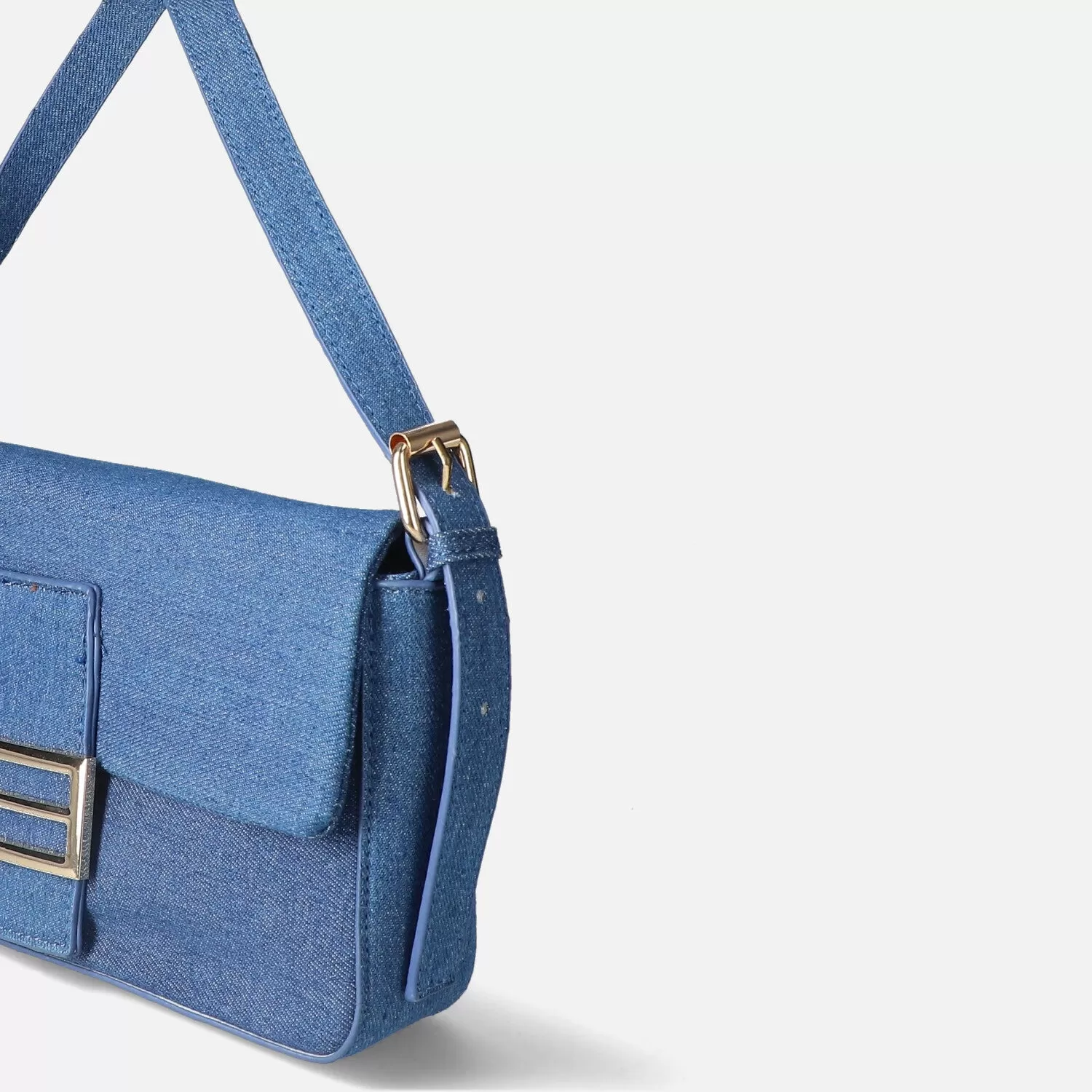 Bolsa Baguette denim oscuro