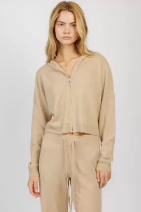 Candace Cashmere Hoodie in Sandhill