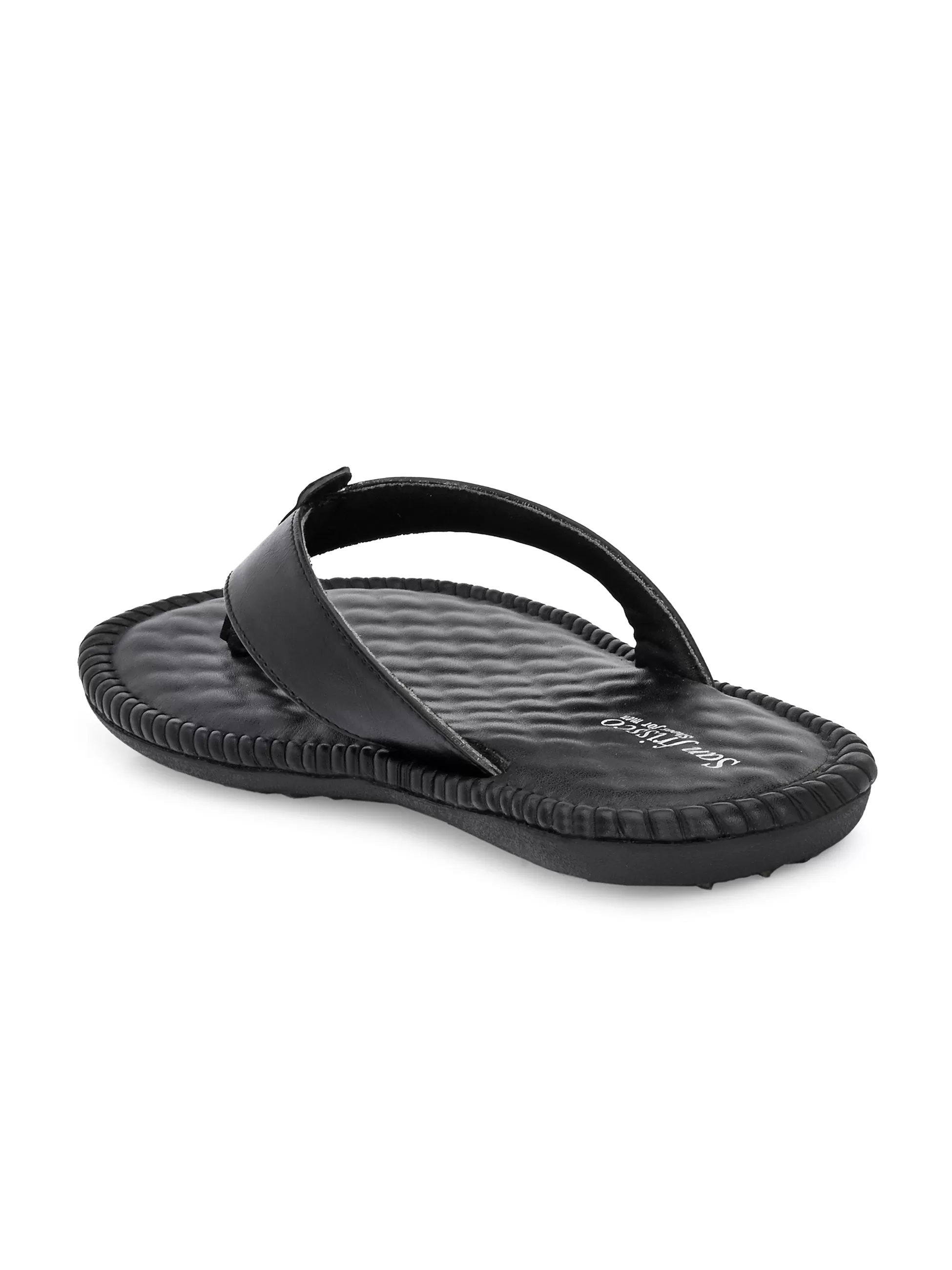 Canva Black Thong Slippers