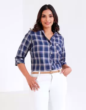 Checked Printed Shirt Blouse