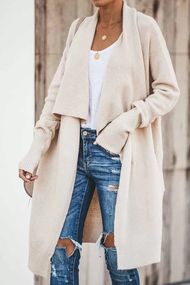 Chicindress Pure Color Casual Loose Coat