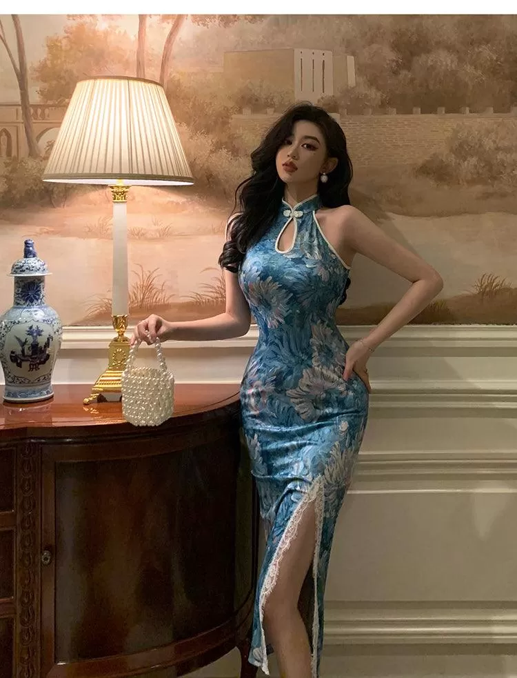 Chinese Style Traditional Decor Qipao Evening Dress