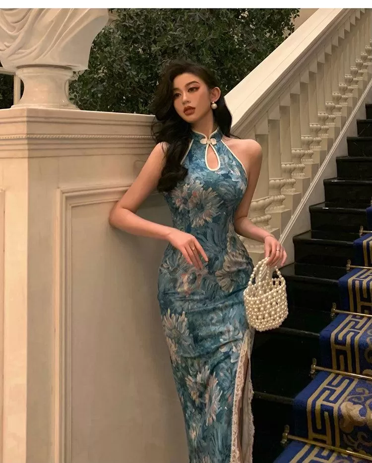 Chinese Style Traditional Decor Qipao Evening Dress