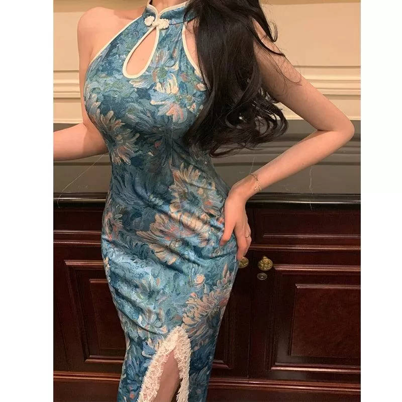 Chinese Style Traditional Decor Qipao Evening Dress