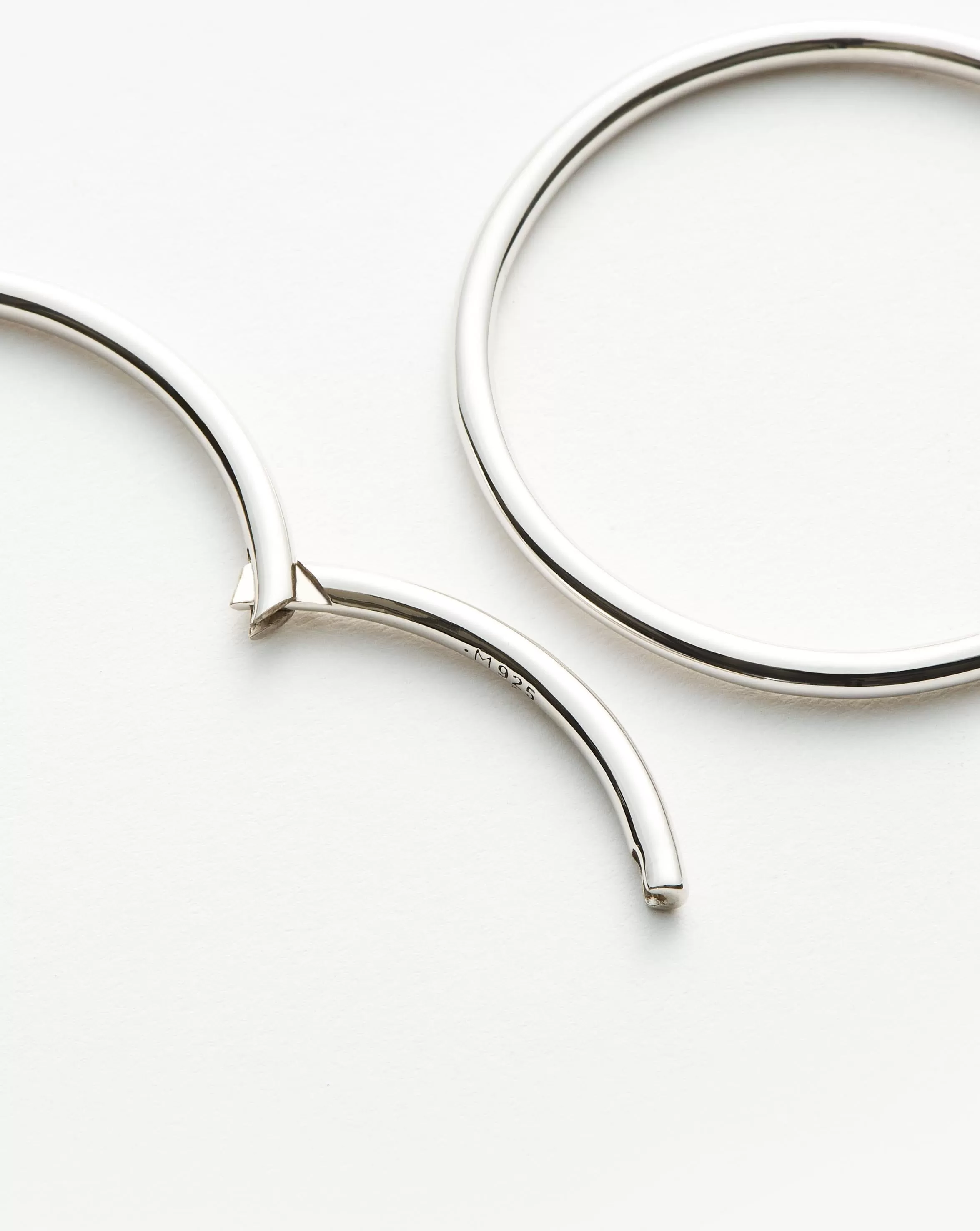 Classic Large Hoop Earrings | Sterling Silver