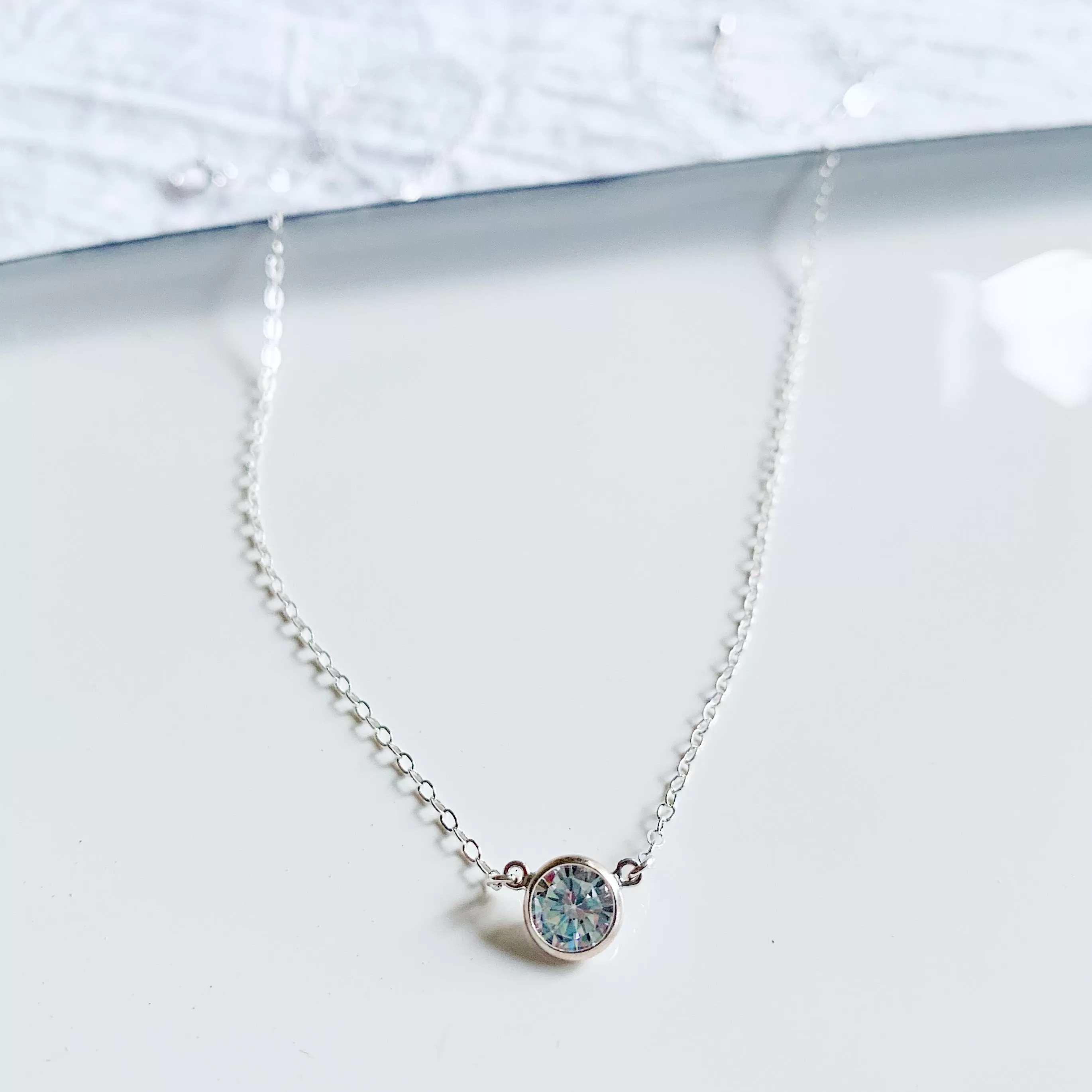 Collette Solitaire Necklace