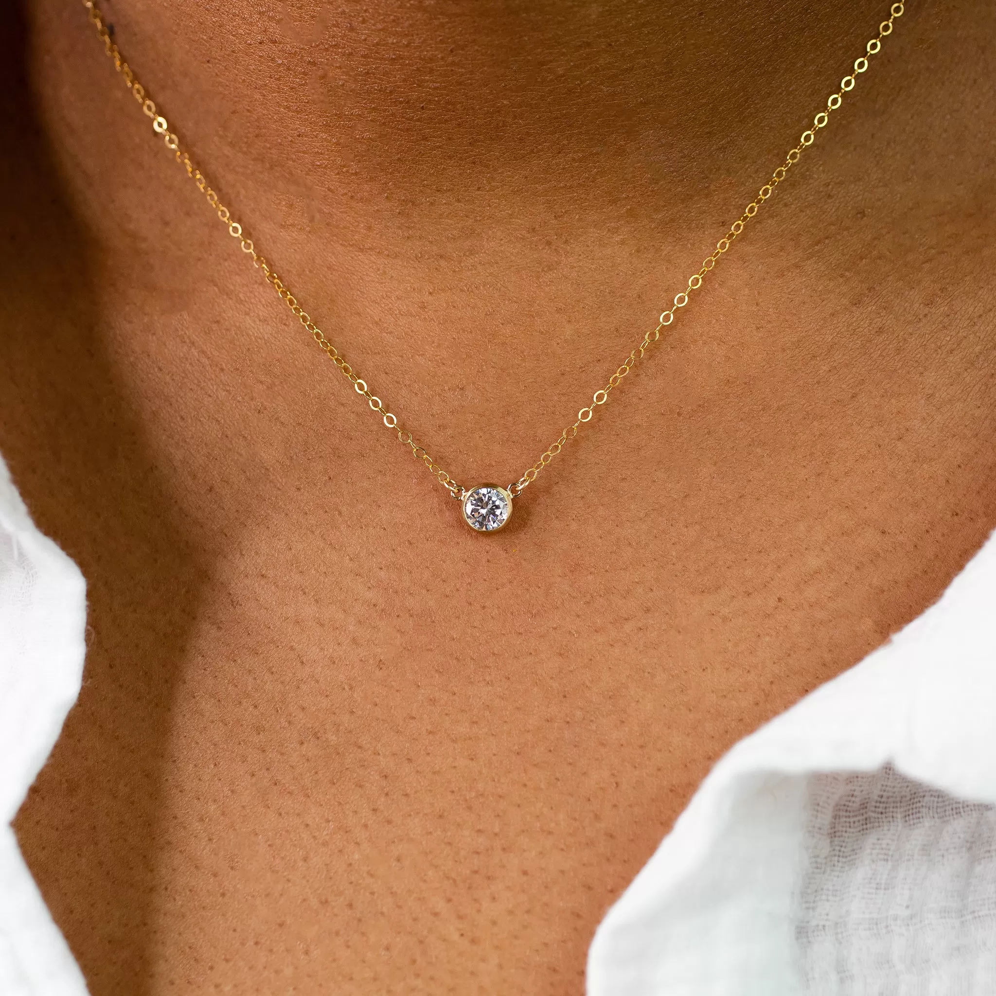 Collette Solitaire Necklace