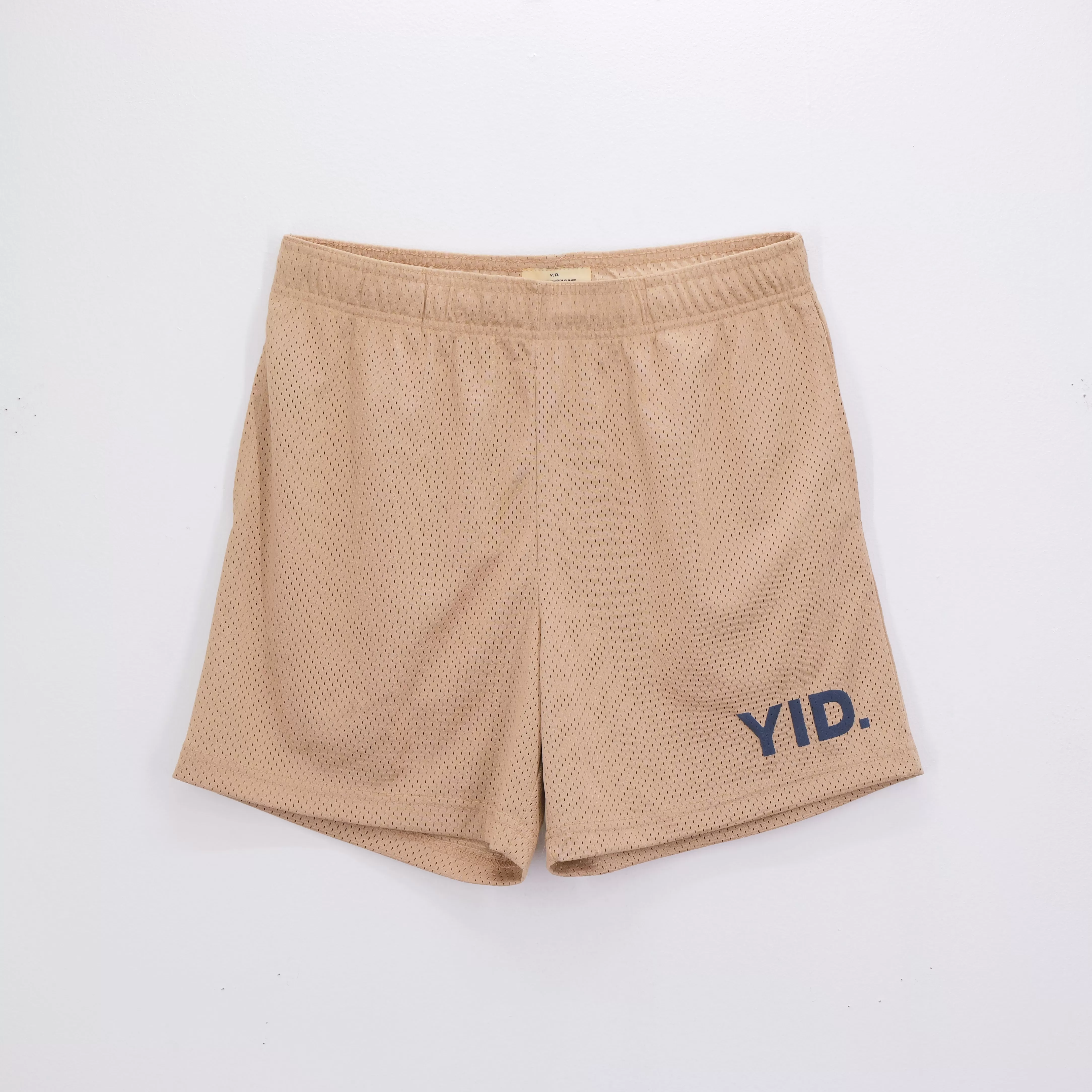 CORE MESH SHORTS CREAM/NAVY