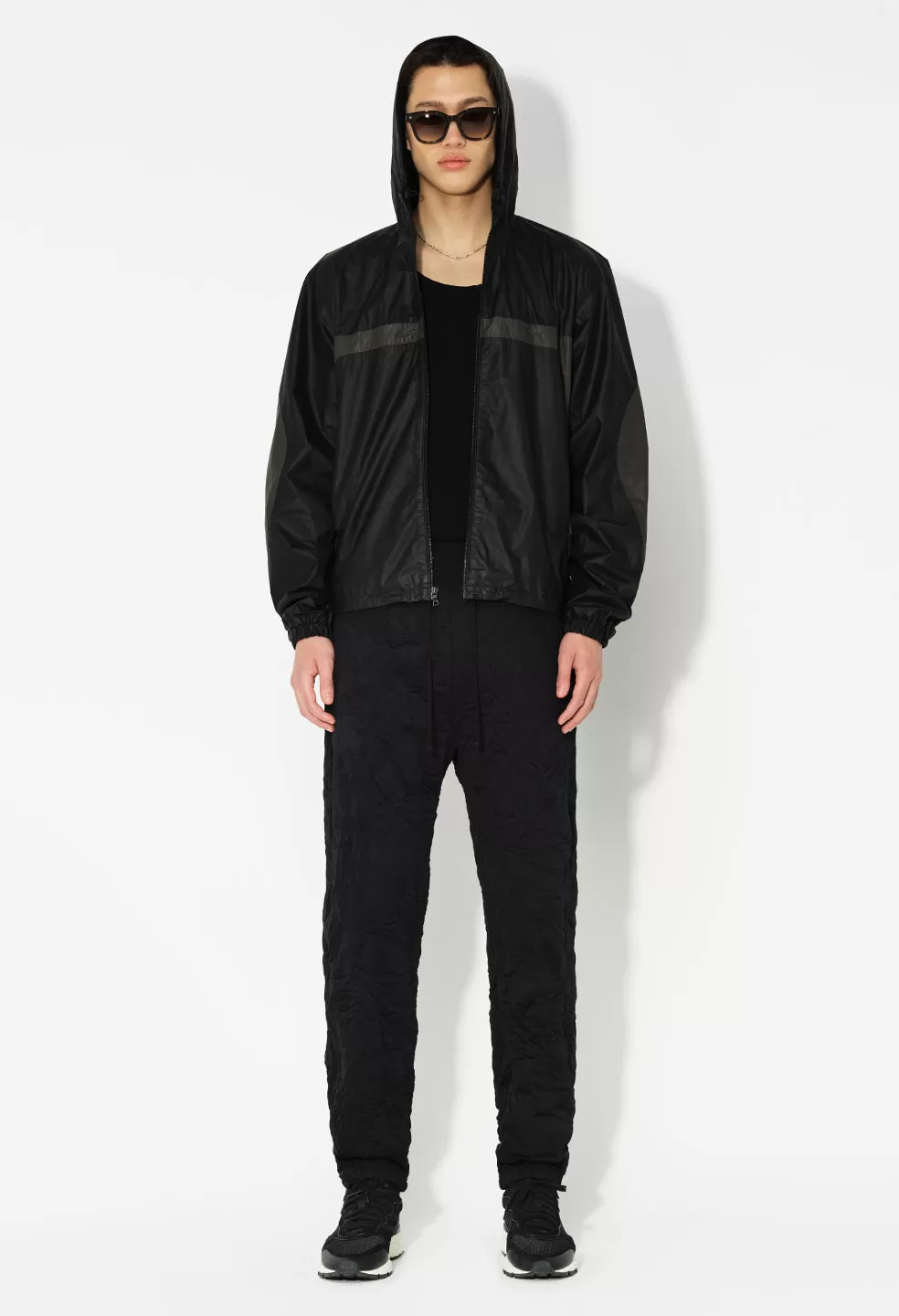 Crinkled Terry Sydney Sweats / Black