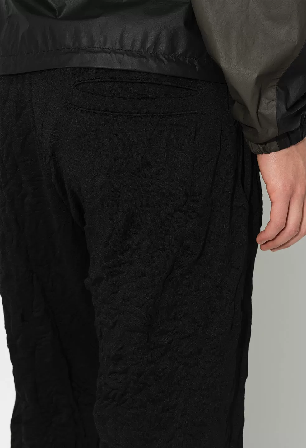 Crinkled Terry Sydney Sweats / Black