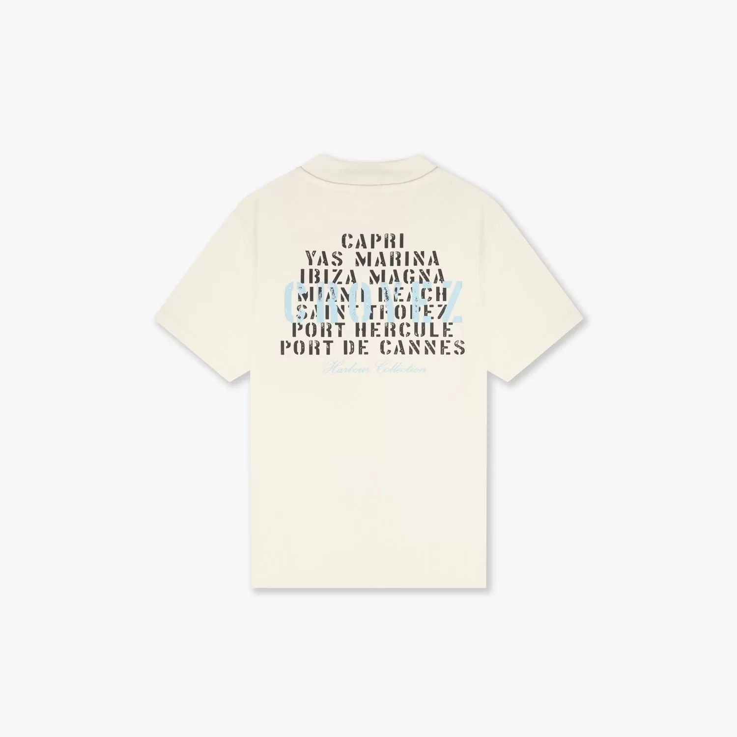 CROYEZ HARBOUR T-SHIRT - OFF-WHITE/LIGHT BLUE