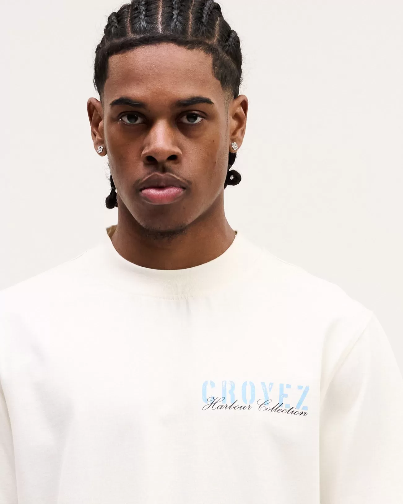 CROYEZ HARBOUR T-SHIRT - OFF-WHITE/LIGHT BLUE