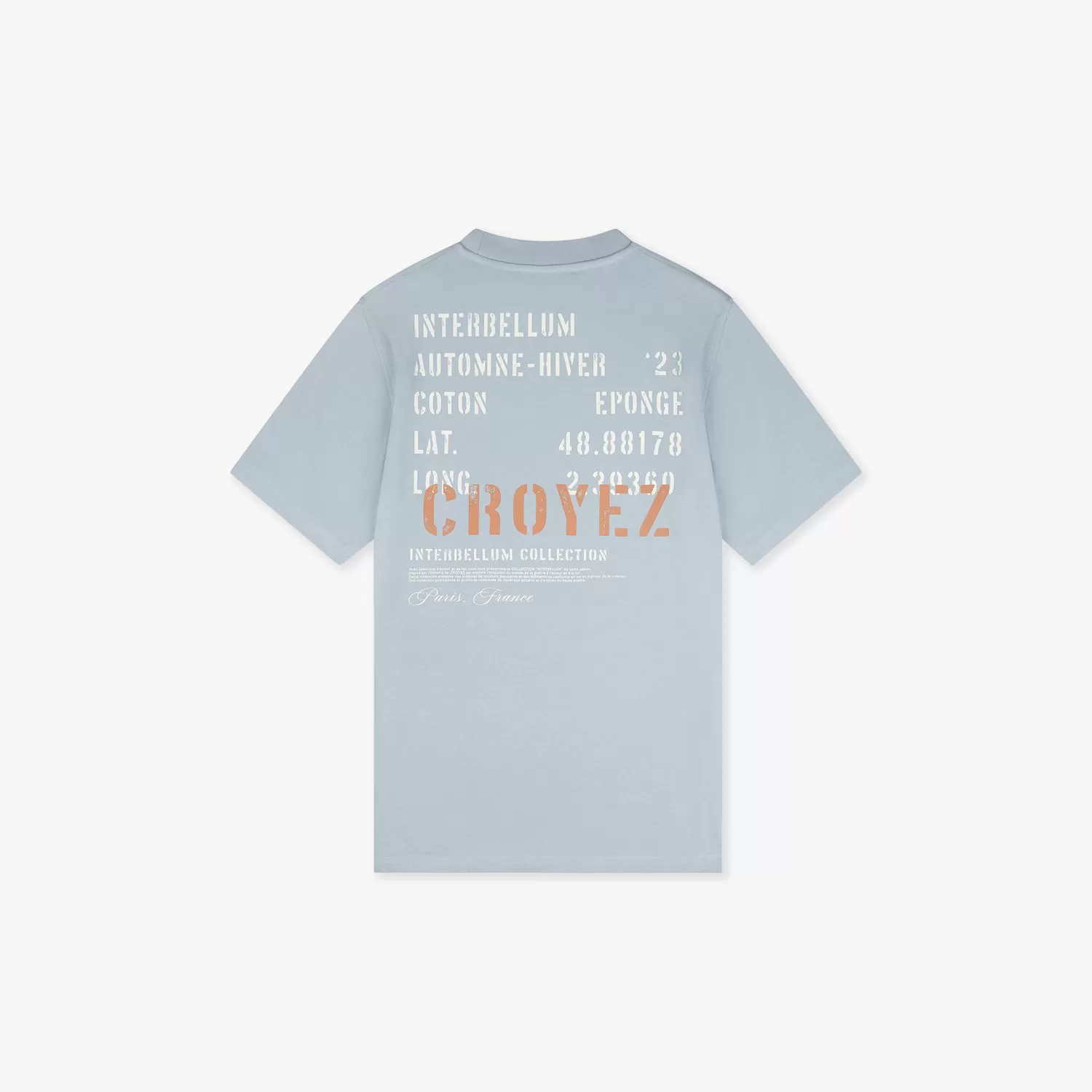 CROYEZ INTERBELLUM T-SHIRT - DUST BLUE/VINTAGE WHITE