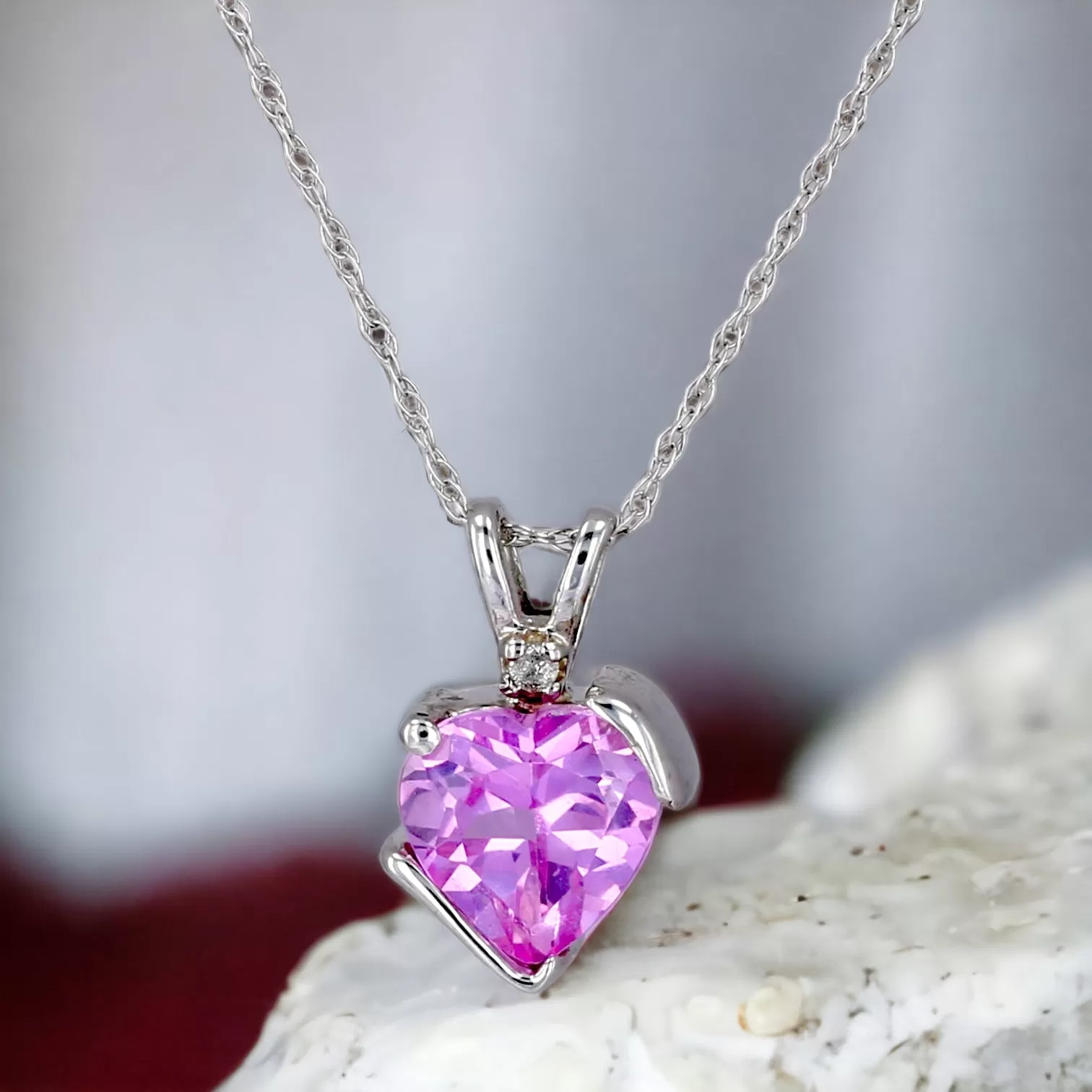 Cupid heart natural pink sapphire-11438