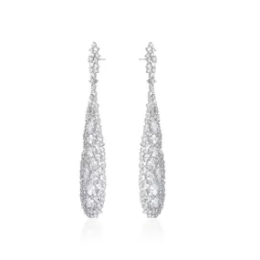 DANGLING RAINDROP CRYSTAL EARRINGS