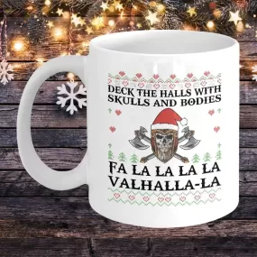 Deck The Halls Christmas Mug White