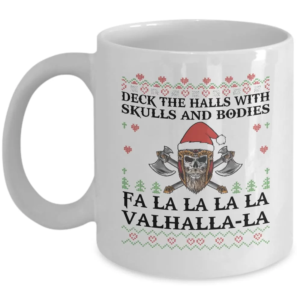 Deck The Halls Christmas Mug White