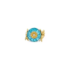 DREAM GARDEN BLUE TOPAZ PRIMROSE RING