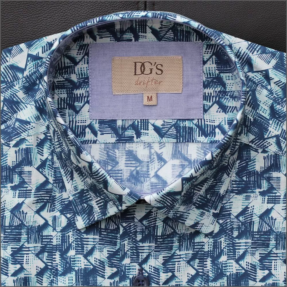 Drifter Giovanni Turquoise Pattern SS Shirt*