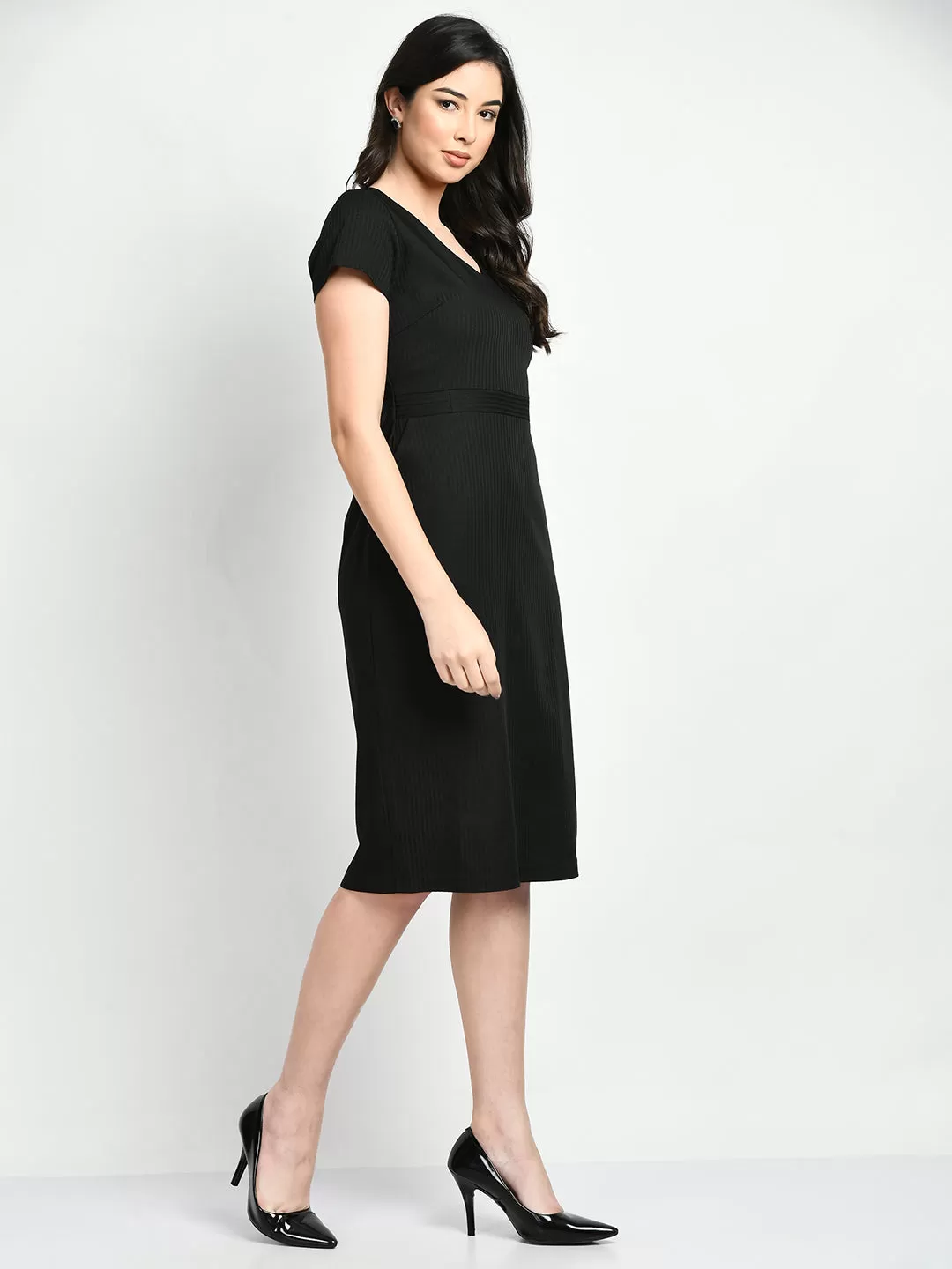 Exude Composure Sheath Dress (Black)