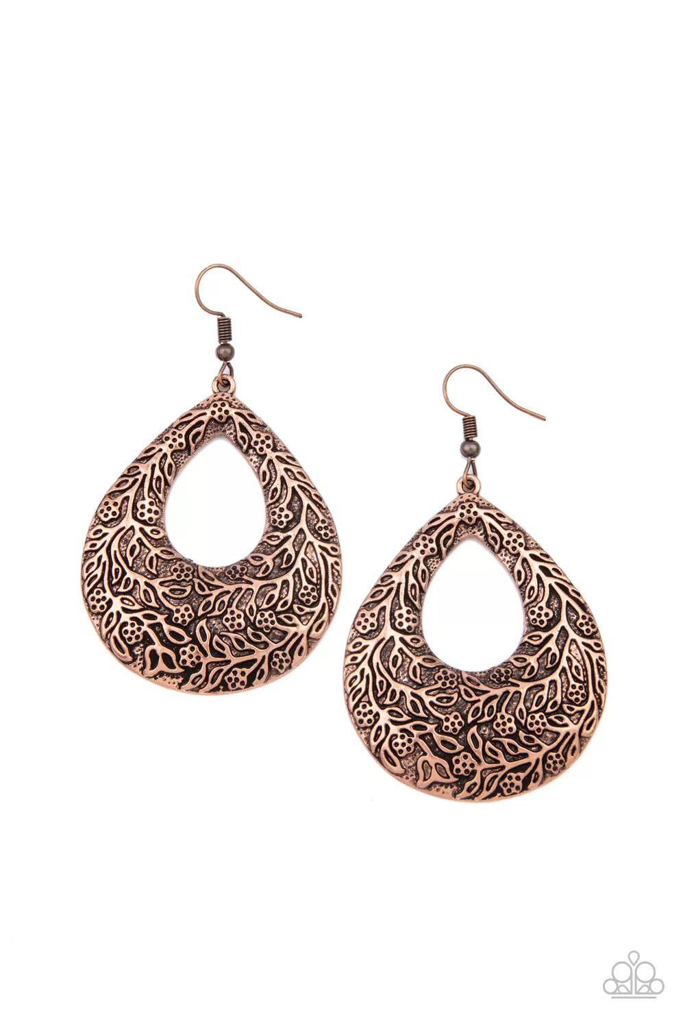 Flirtatiously Flourishing - Copper Earring