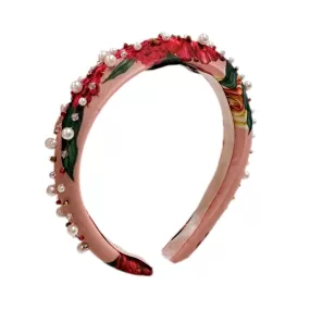 Flora Pink Floral Print Headband