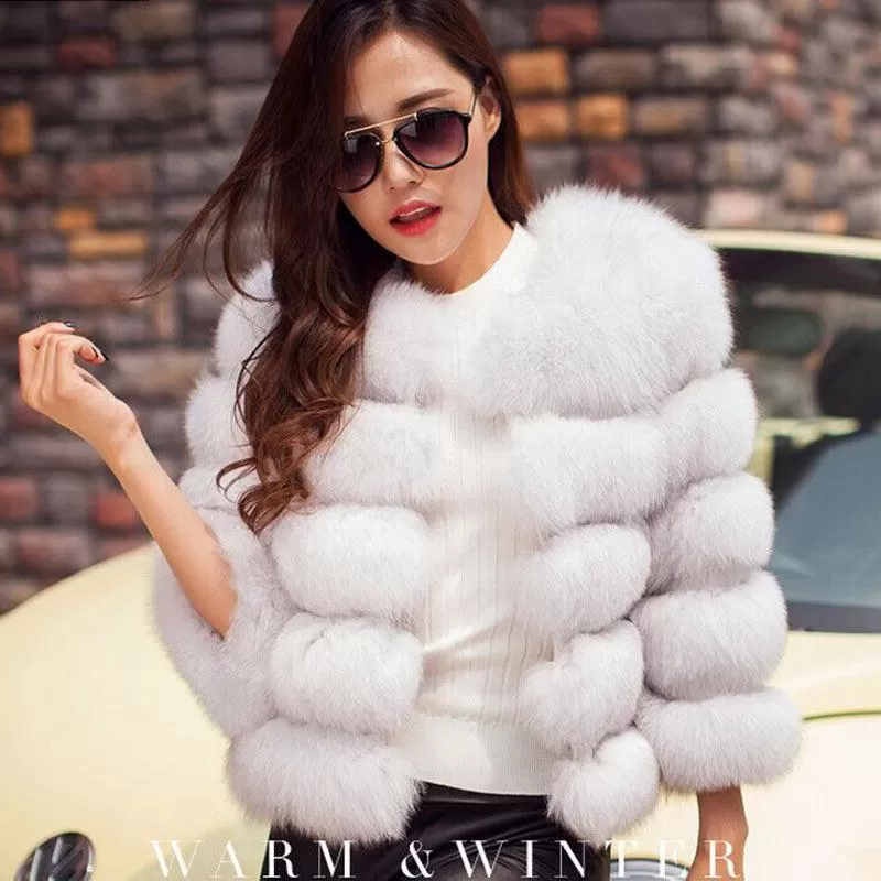 Fluffy Faux Fur Coat with Warmth and Style for Women