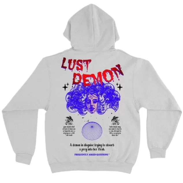 Frequently Asked Questions Lust Demon Hoodie (Bone) 23-391HD