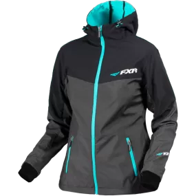 FXR Fresh Womens Softshell Char/Black/Aqua